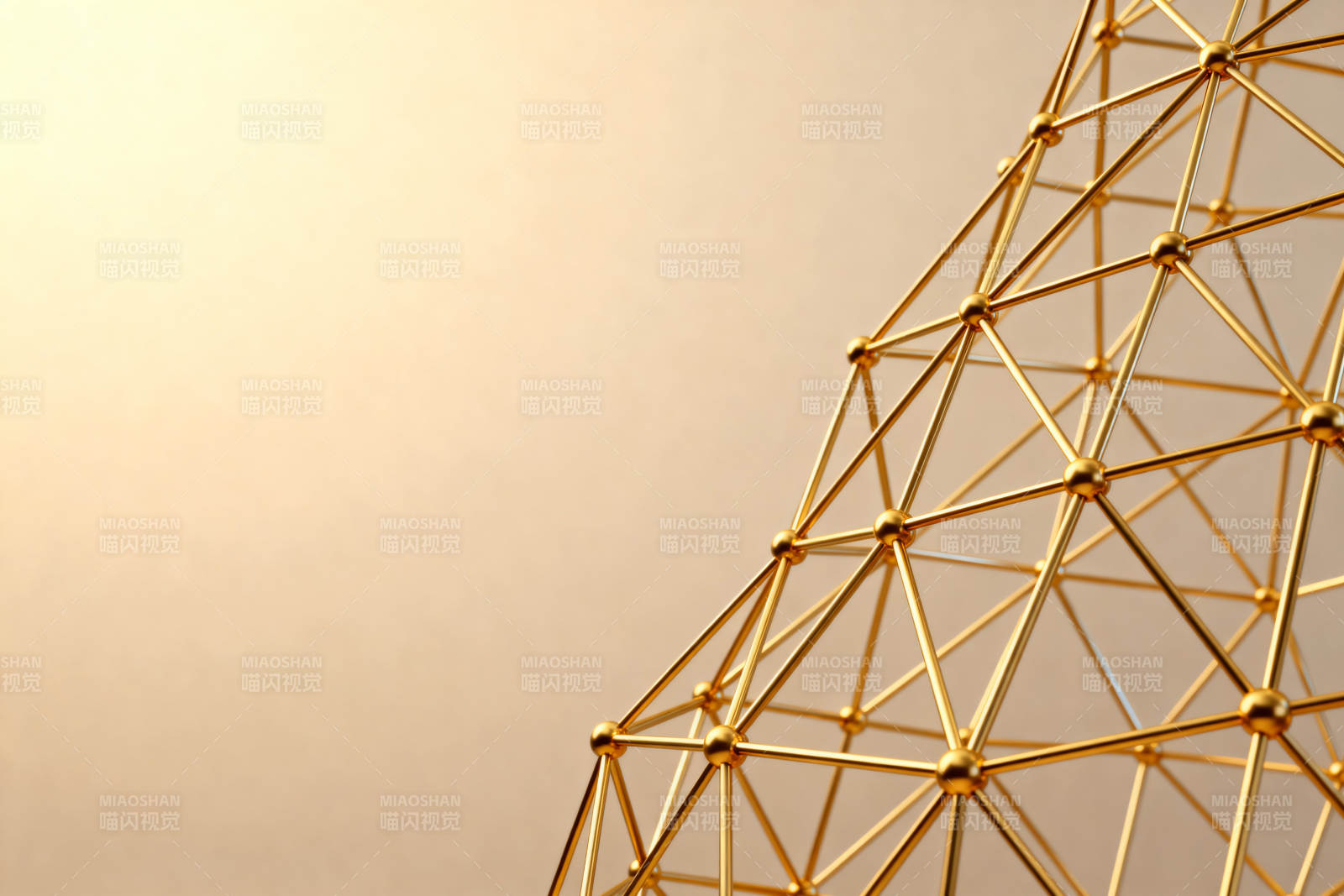 金色几何结构抽象设计图片
