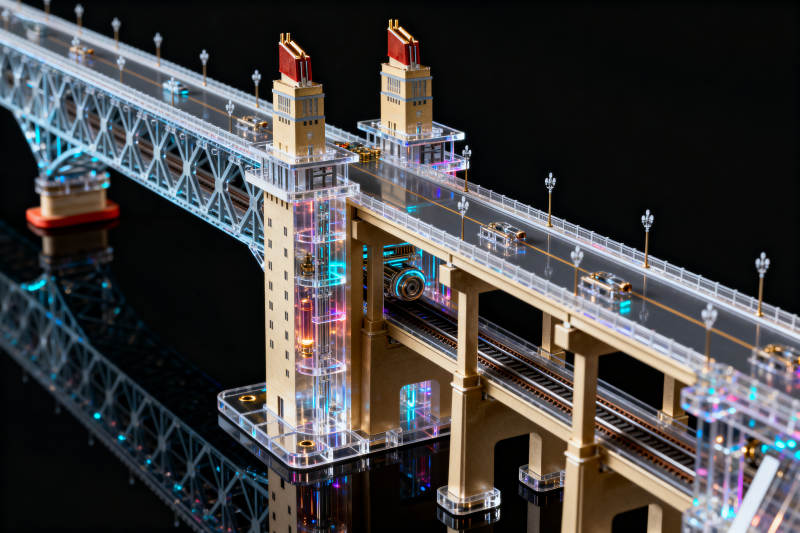 透明大桥模型展示图片