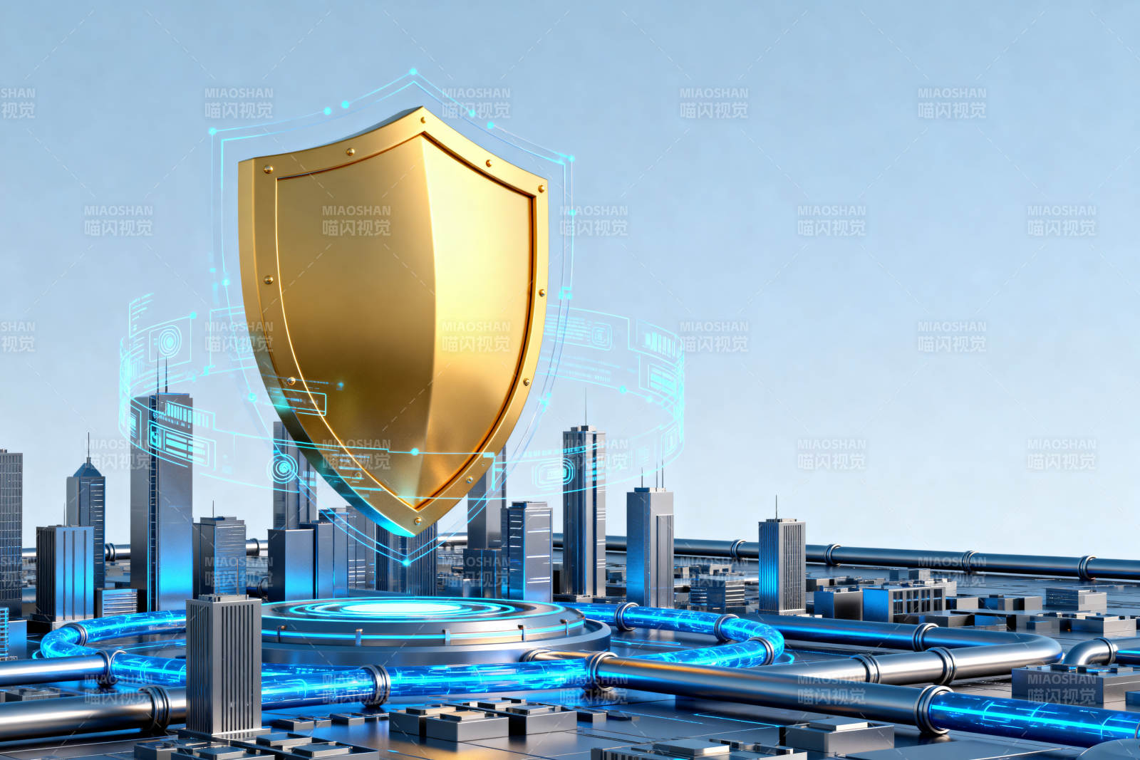 城市网络安全防护科技图片