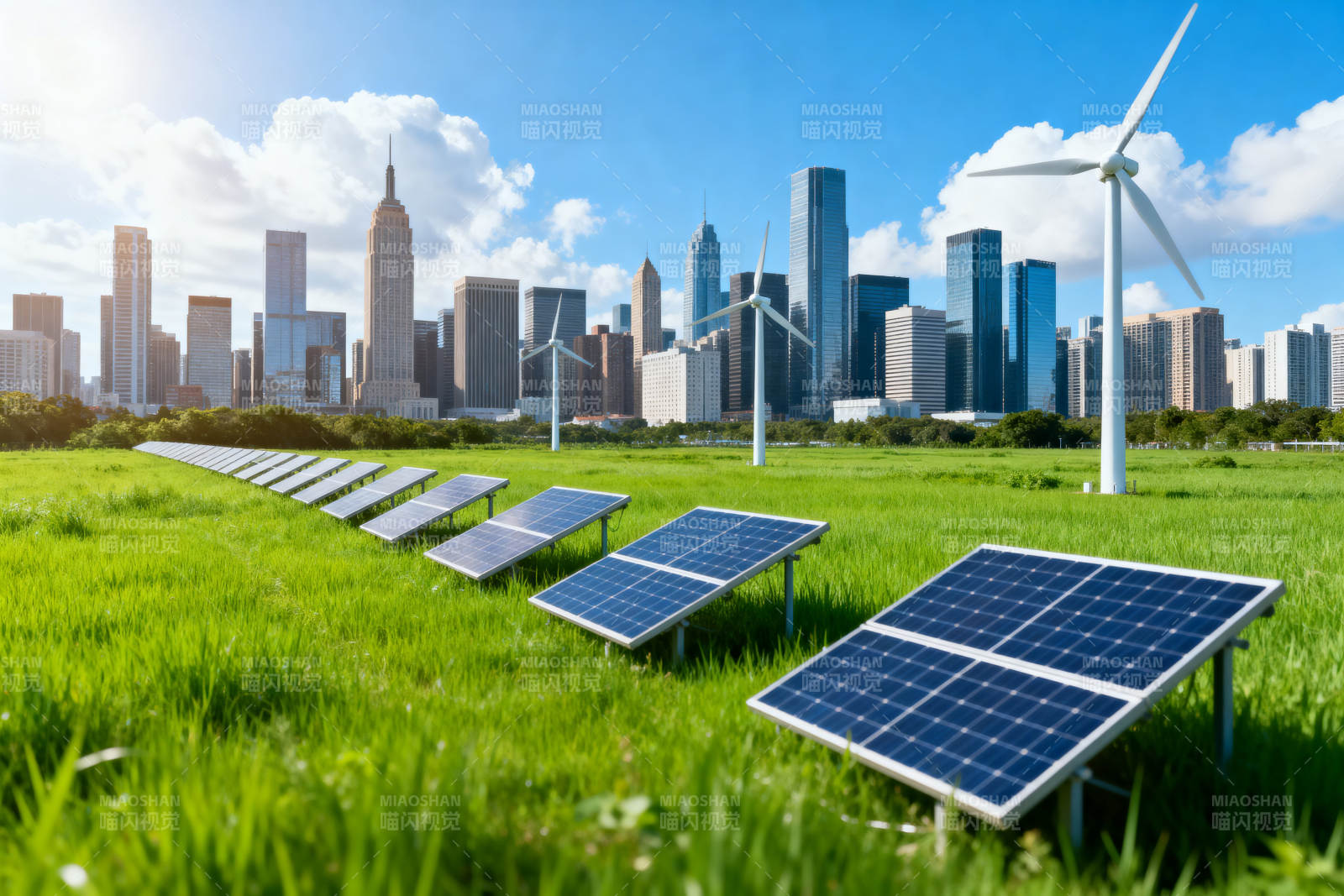 城市背景下的新能源发展图片
