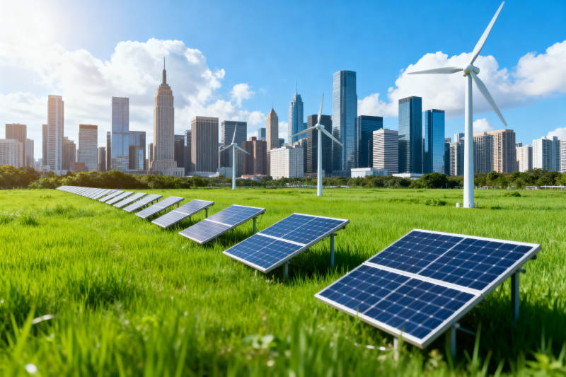 城市背景下的新能源发展图片