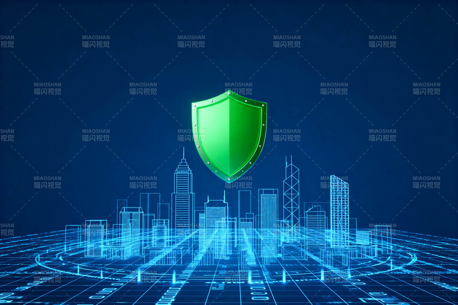网络安全城市防护科技图片
