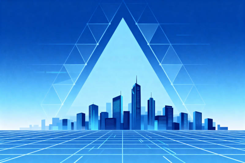 科技城市数字背景图片