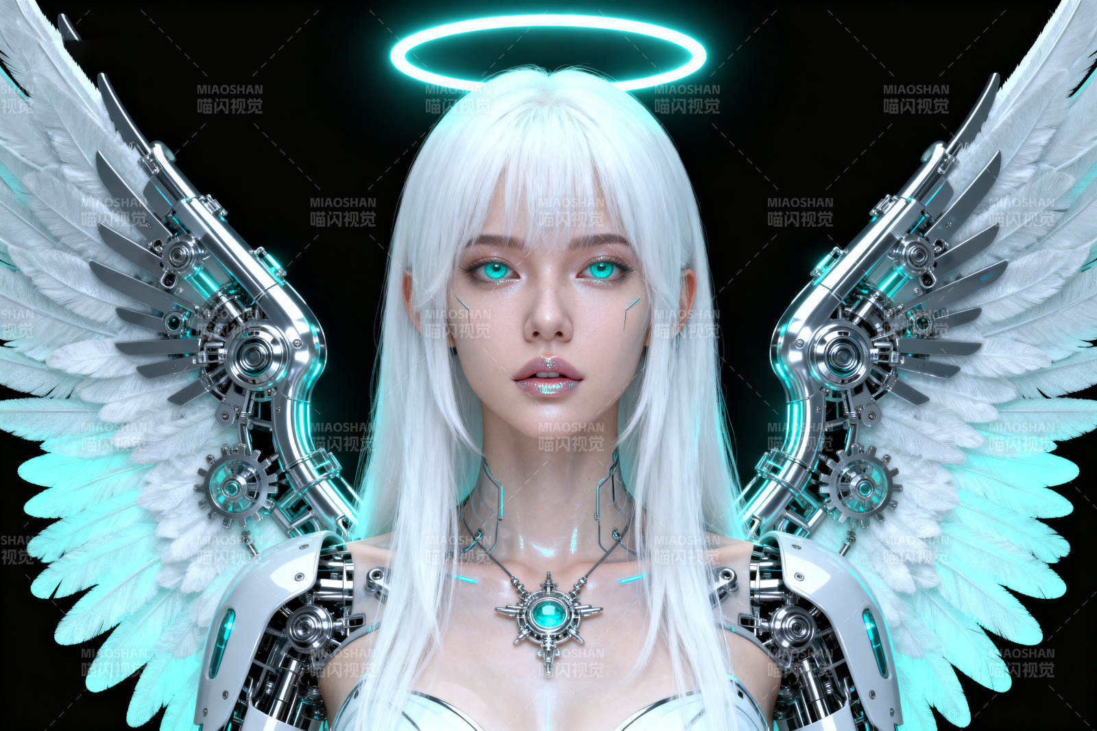 赛博天使机械羽翼图片