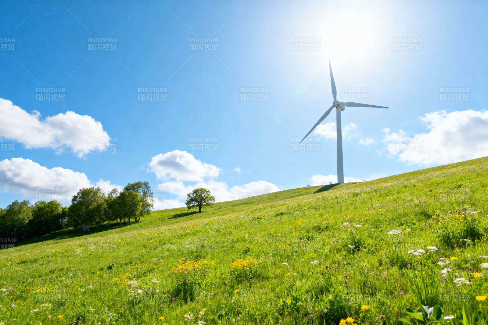 风力发电机绿色能源图片