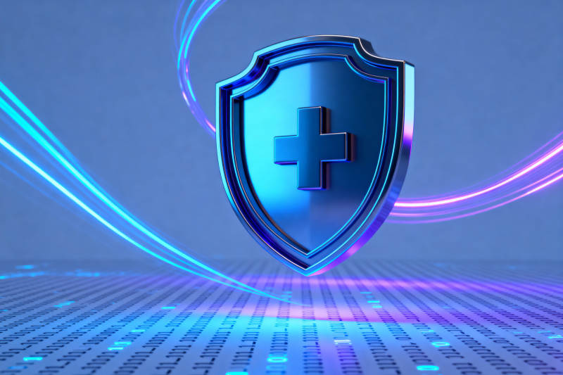 科技医疗防护盾牌图片