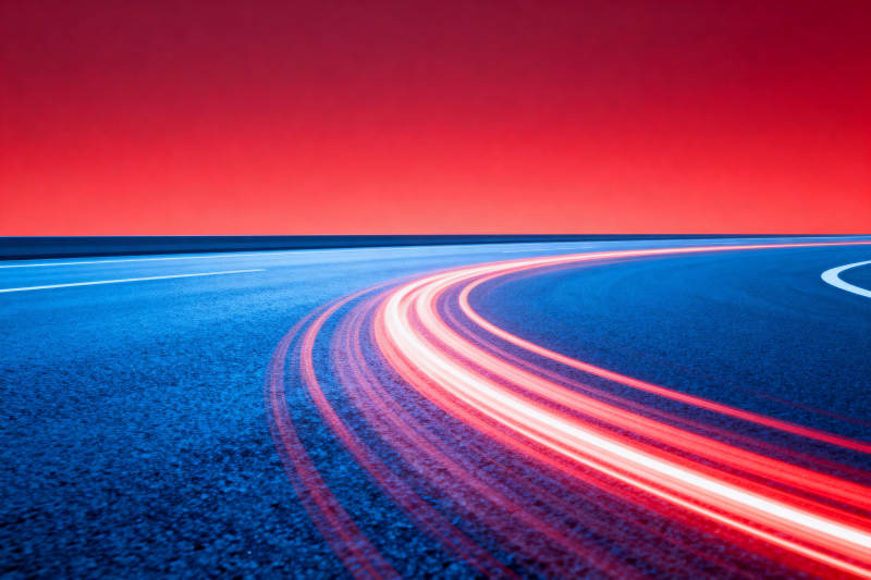 公路车灯轨迹抽象背景图片