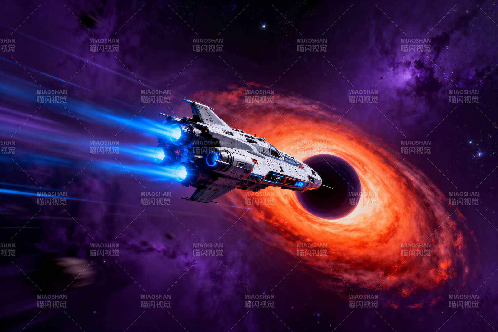 飞船接近黑洞图片