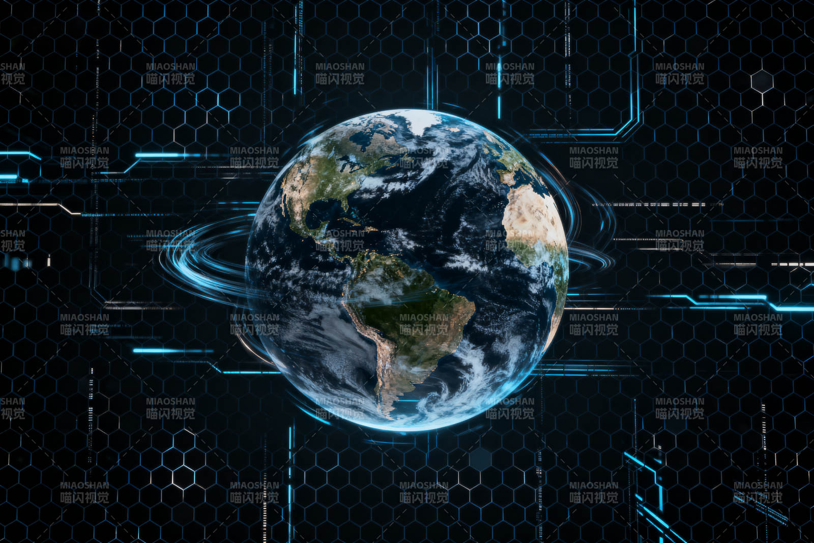 地球科技数字背景图片