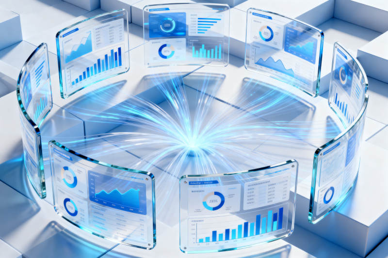 数据可视化科技界面图片