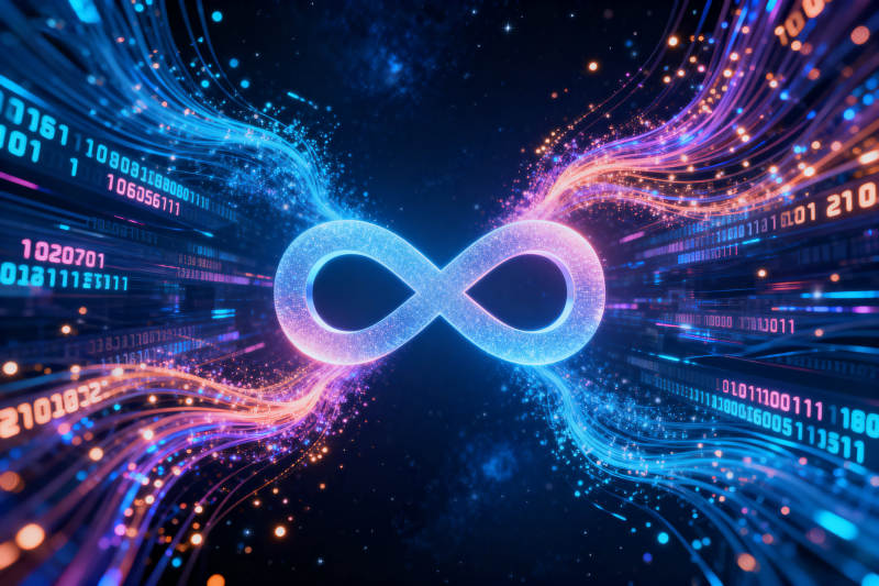 无限符号与数字流图片