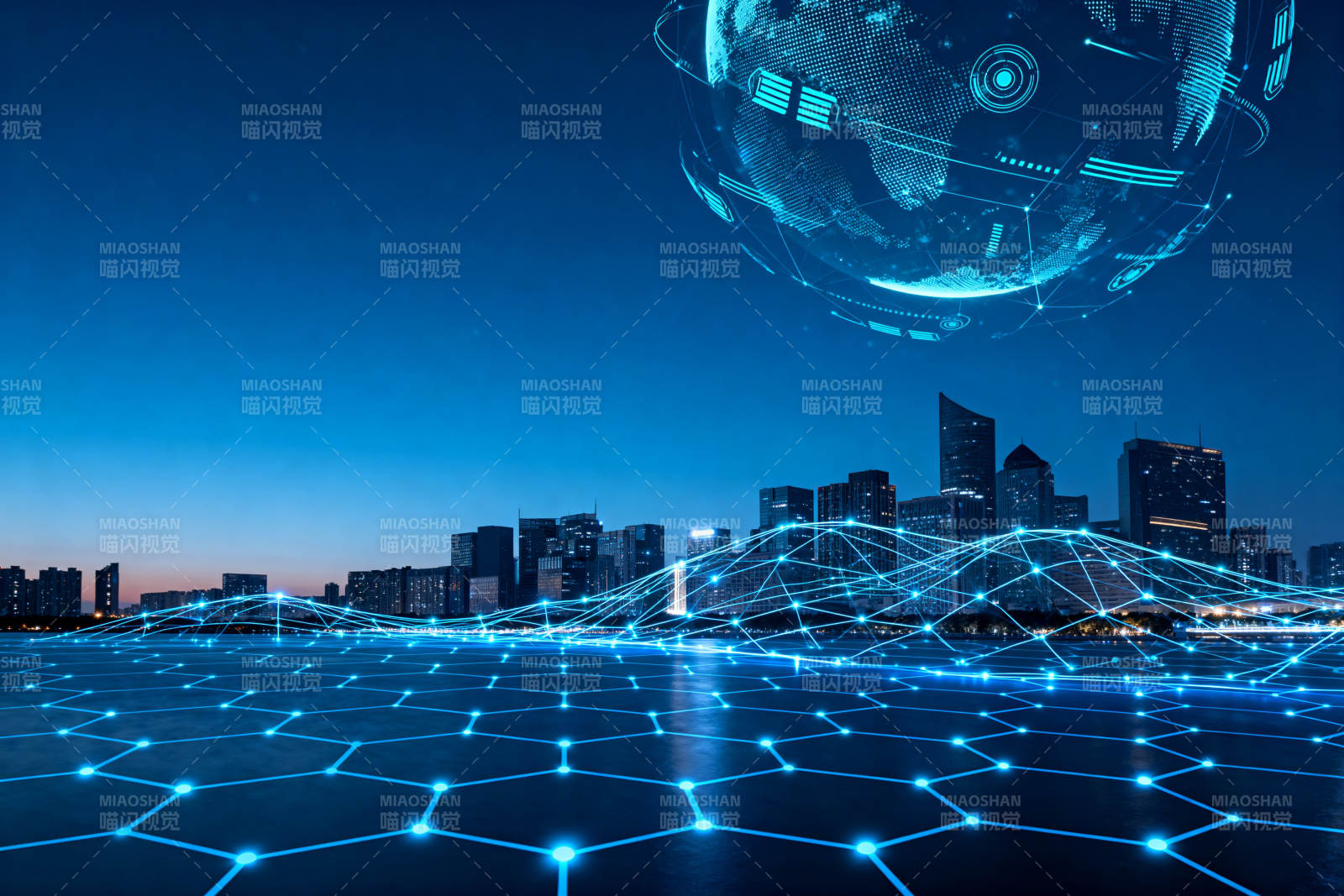 智慧城市科技网络图片