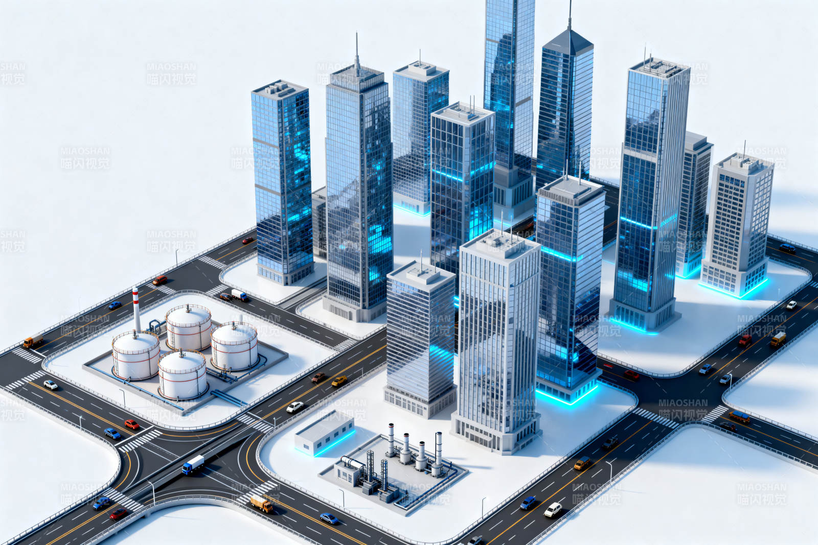 智慧城市3D模型展示图片