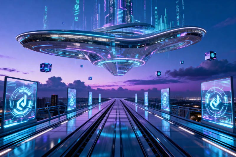 未来城市科技飞碟图片