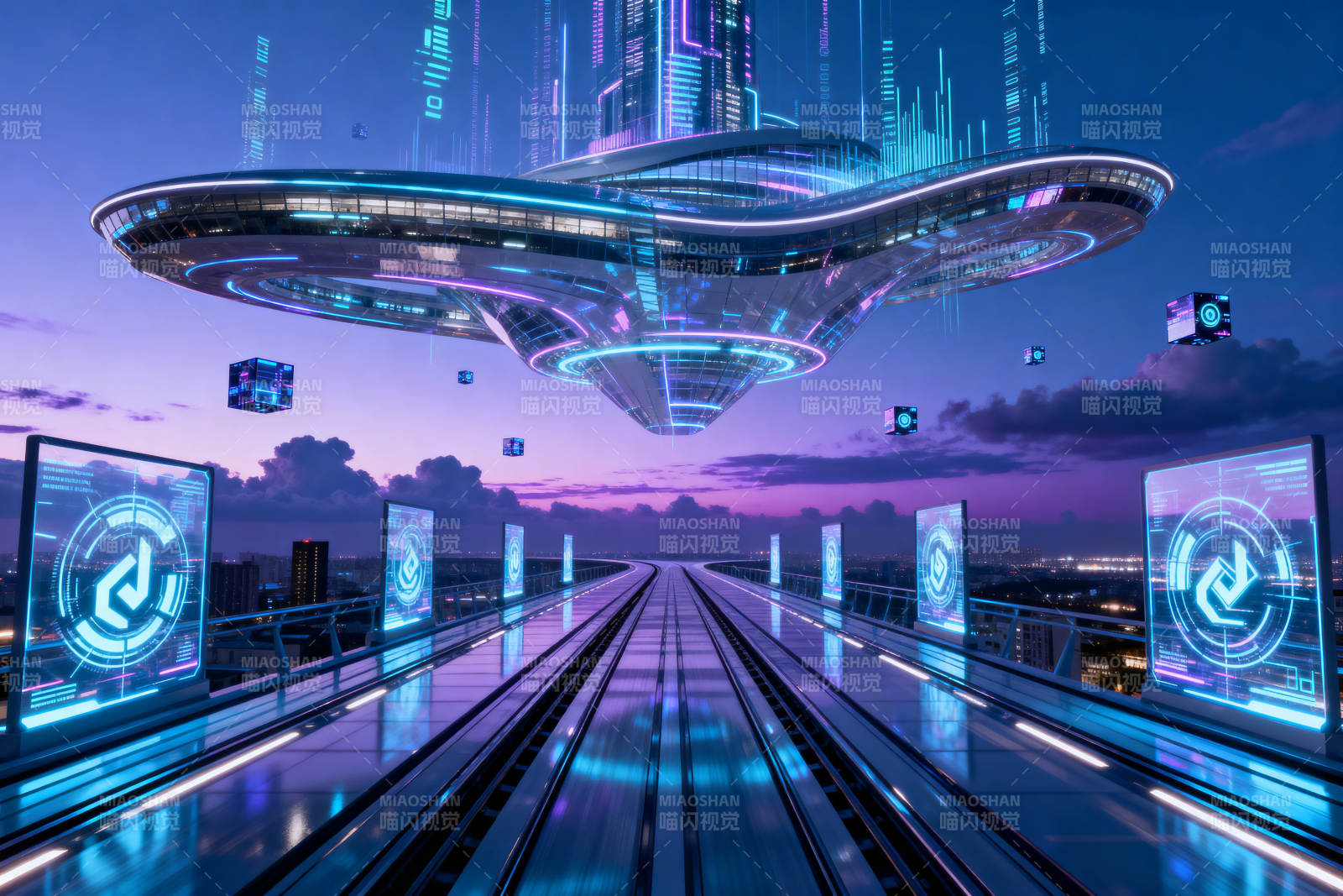 未来城市科技飞碟图片