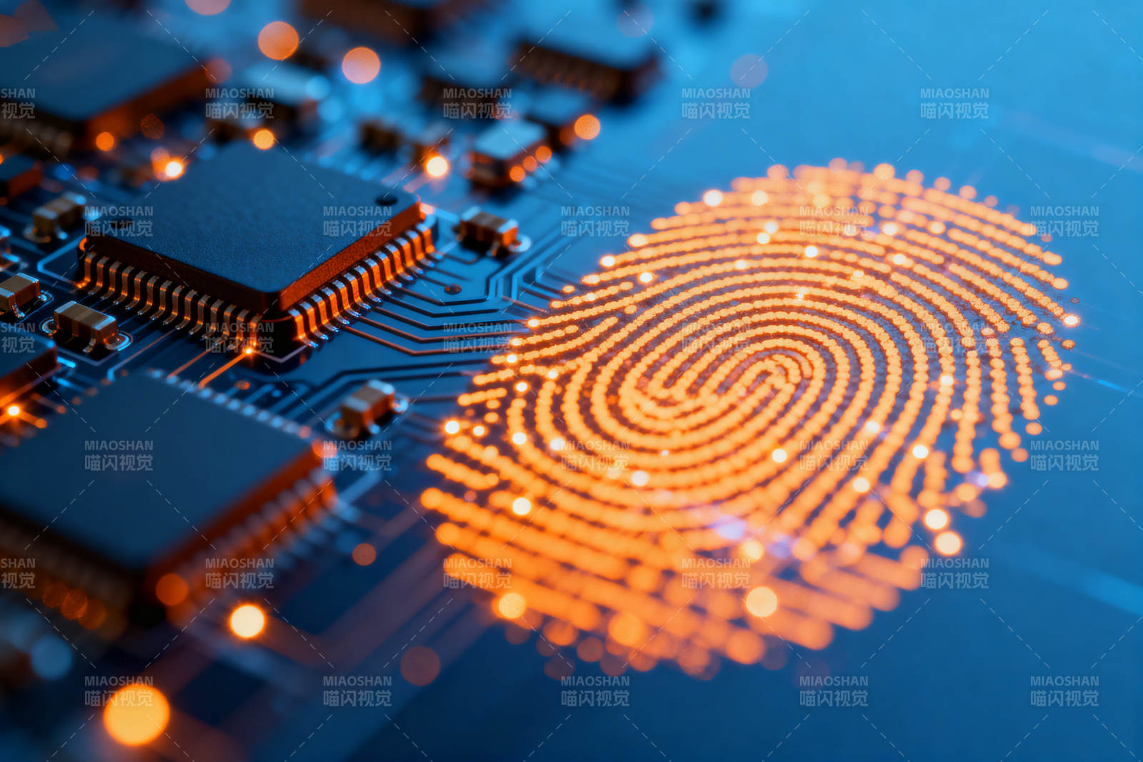 指纹识别科技电路图片