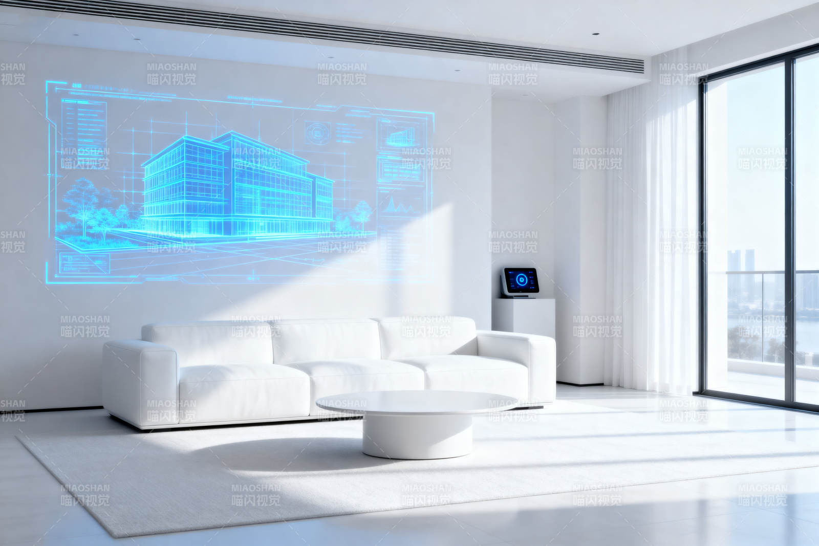 智能客厅科技投影展示图片