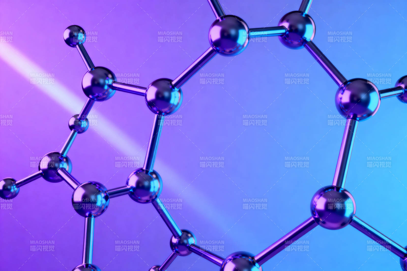 分子结构模型科技背景图片