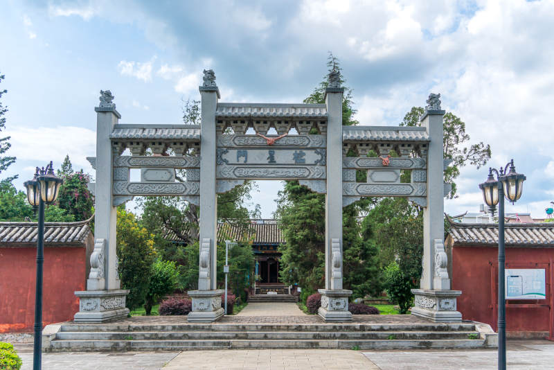 古色古香牌坊门图片