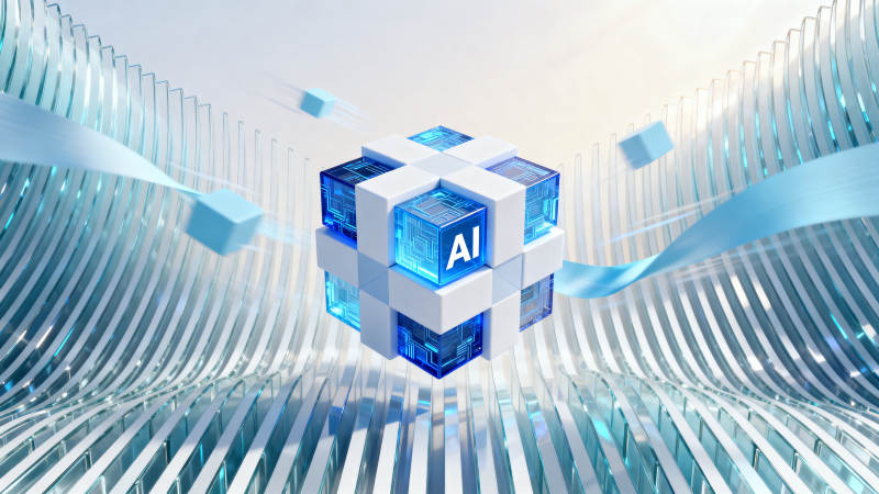 科技AI立方体创新设计图片