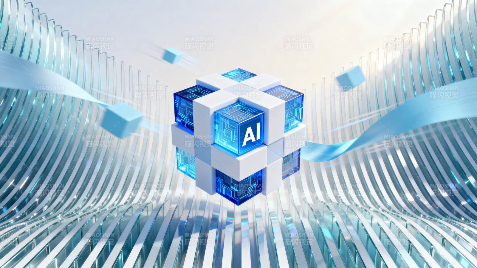 科技AI立方体创新设计图片