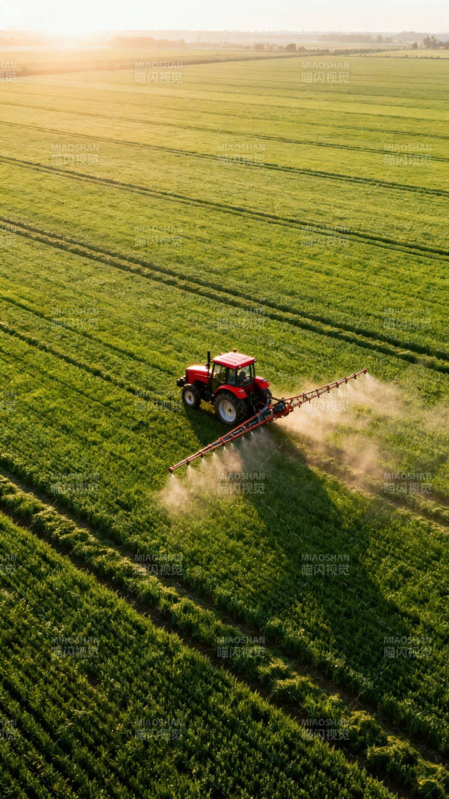 田间喷洒作业图片