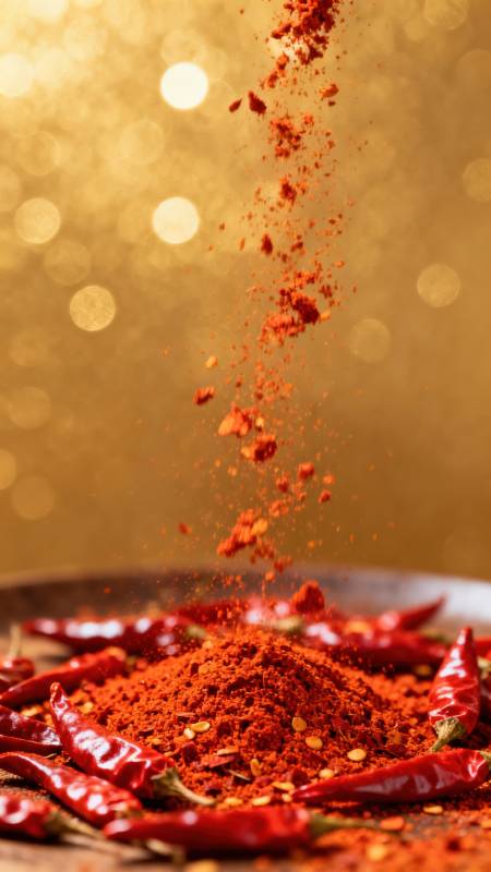 红椒粉飘洒瞬间图片