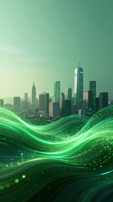 绿波城市未来景象图片