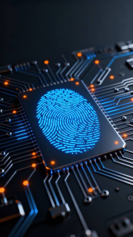 指纹芯片科技感图片