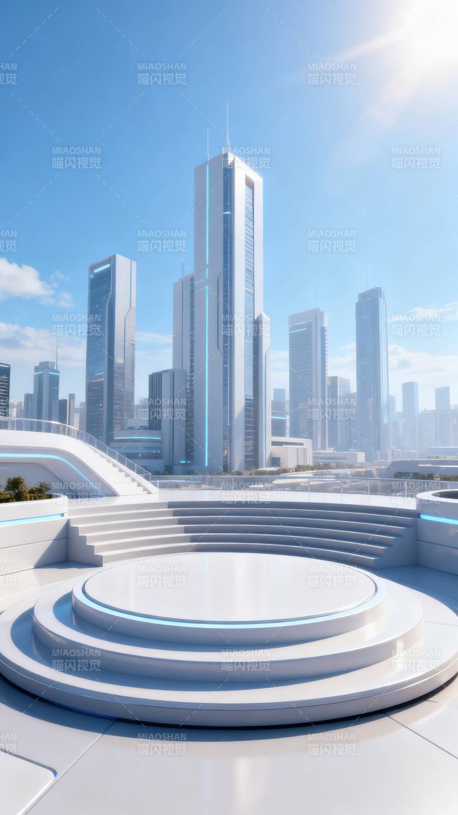 未来都市天际线图片