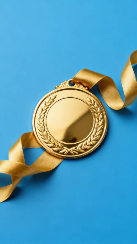 金色奖牌闪耀荣耀图片