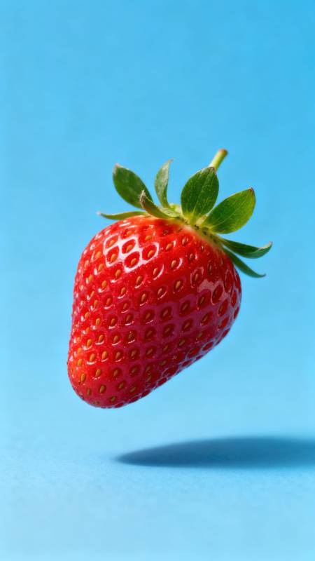 悬浮的草莓图片