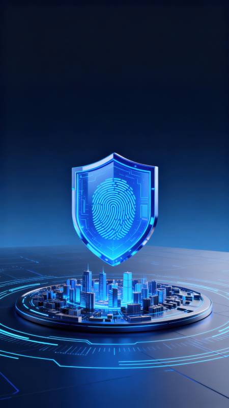 智能城市安全盾图片