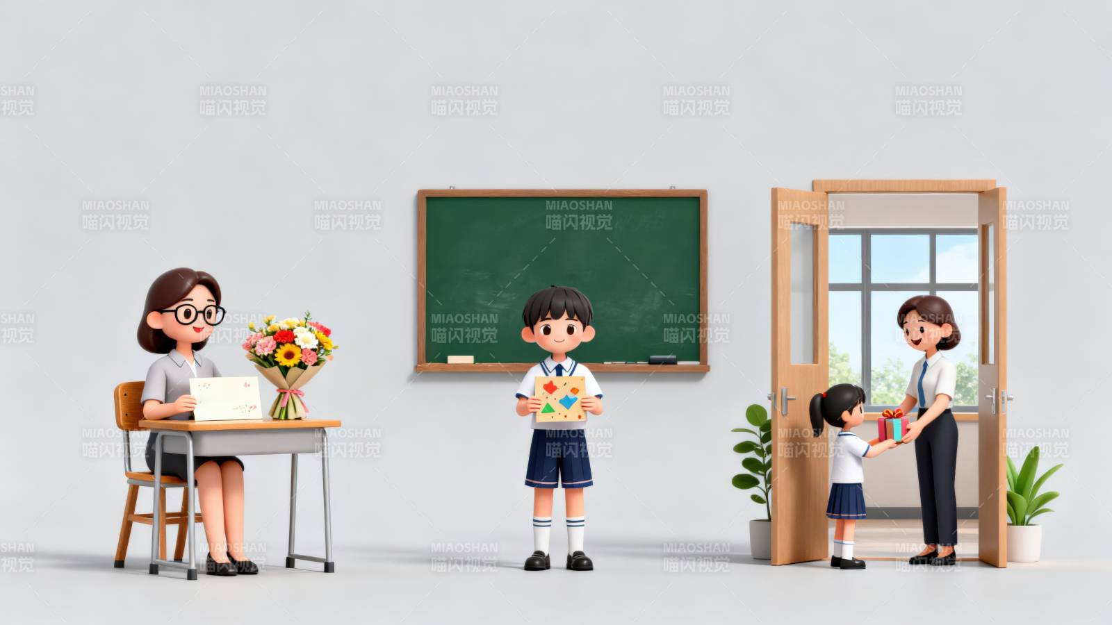 教室里的温馨时刻图片