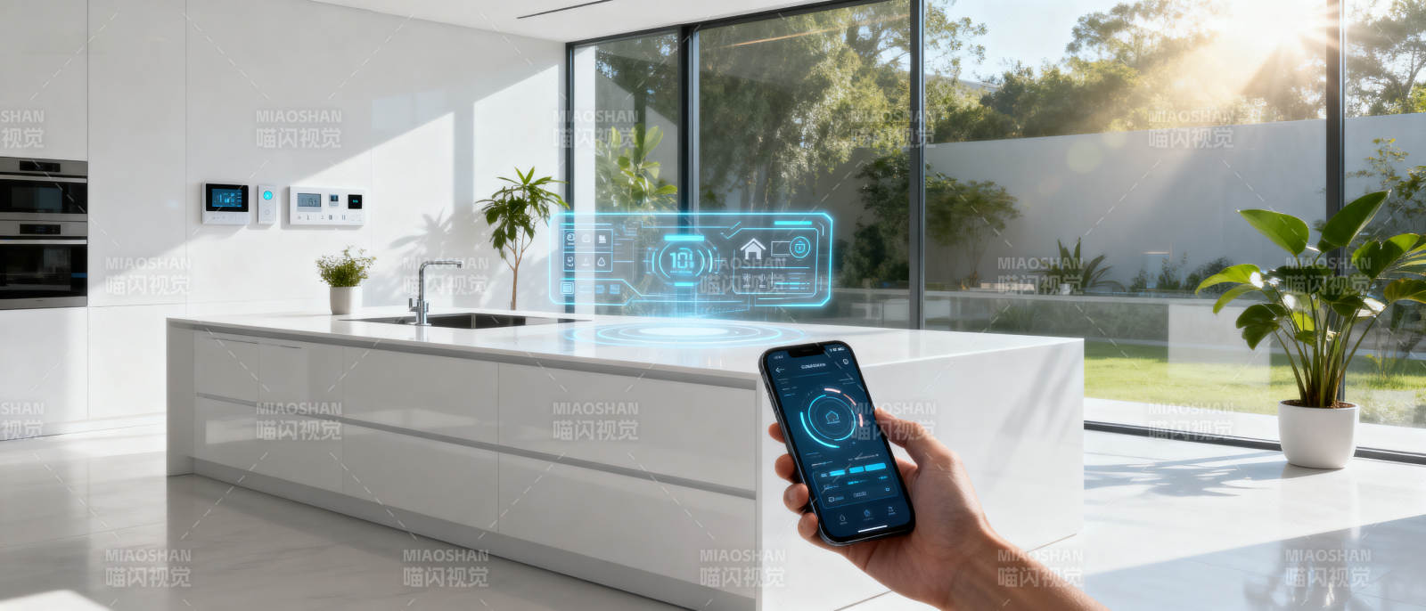 智能家居控制现代厨房图片