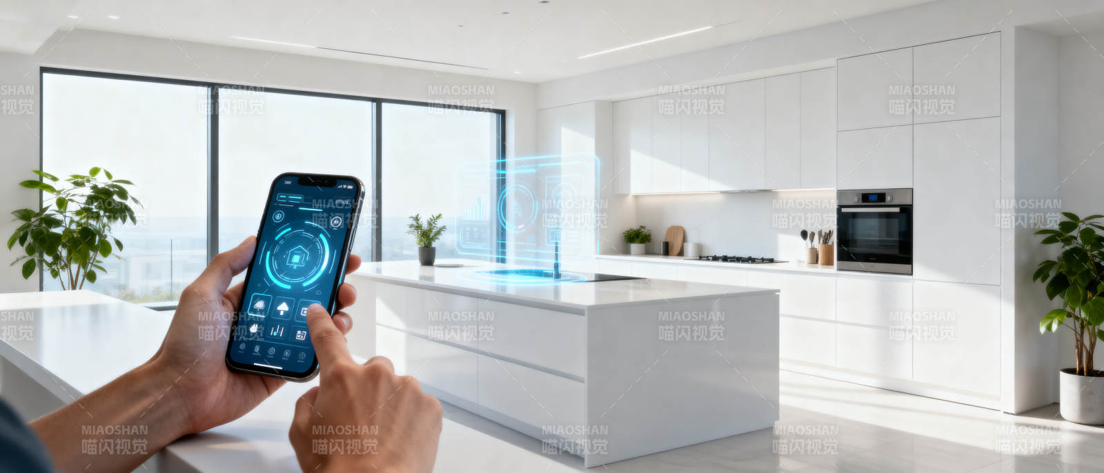 智能家居控制现代厨房图片