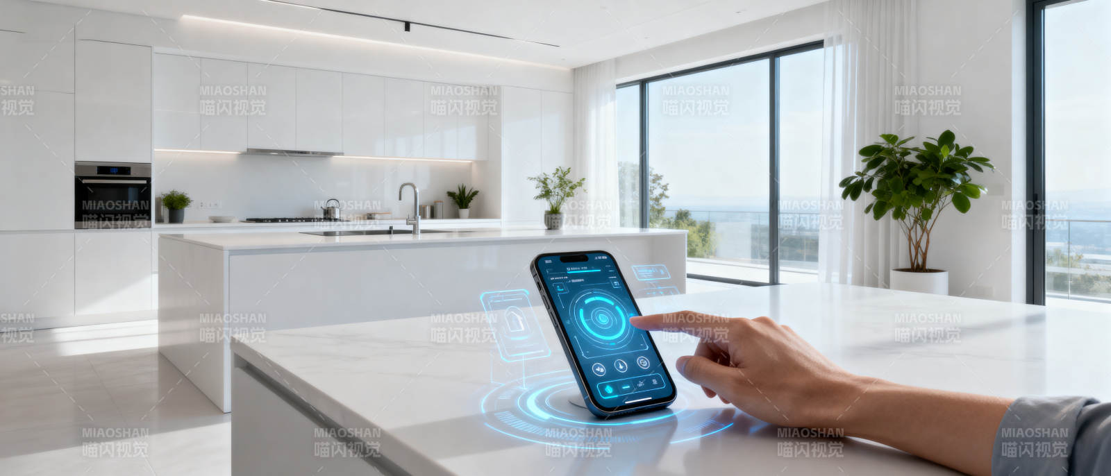 智能家居控制现代厨房图片