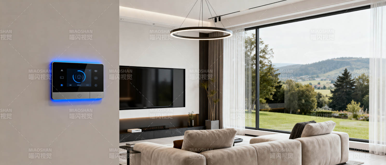 现代客厅智能科技家居图片