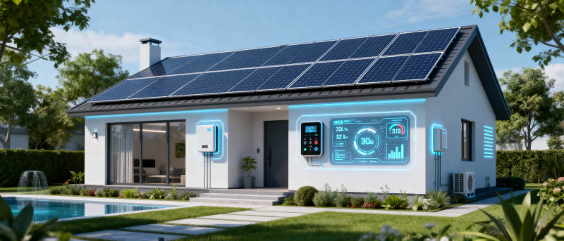 智能房屋太阳能发电系统图片