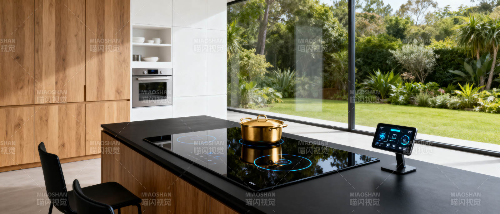 现代厨房智能电磁炉图片