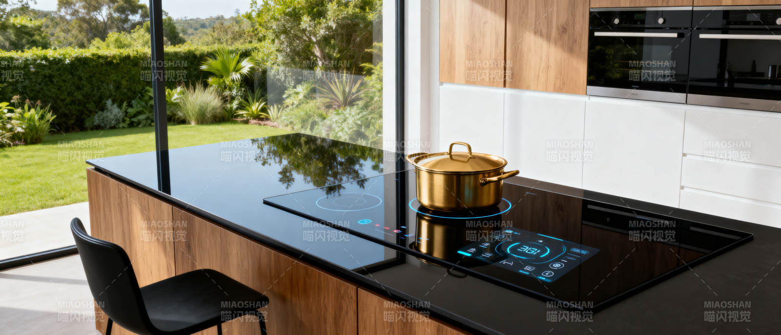 现代厨房智能电磁炉图片