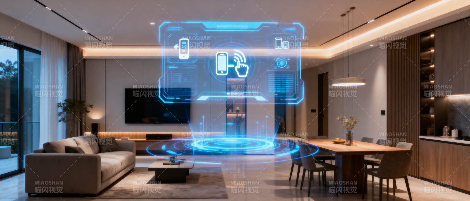 智能家居客厅科技界面图片