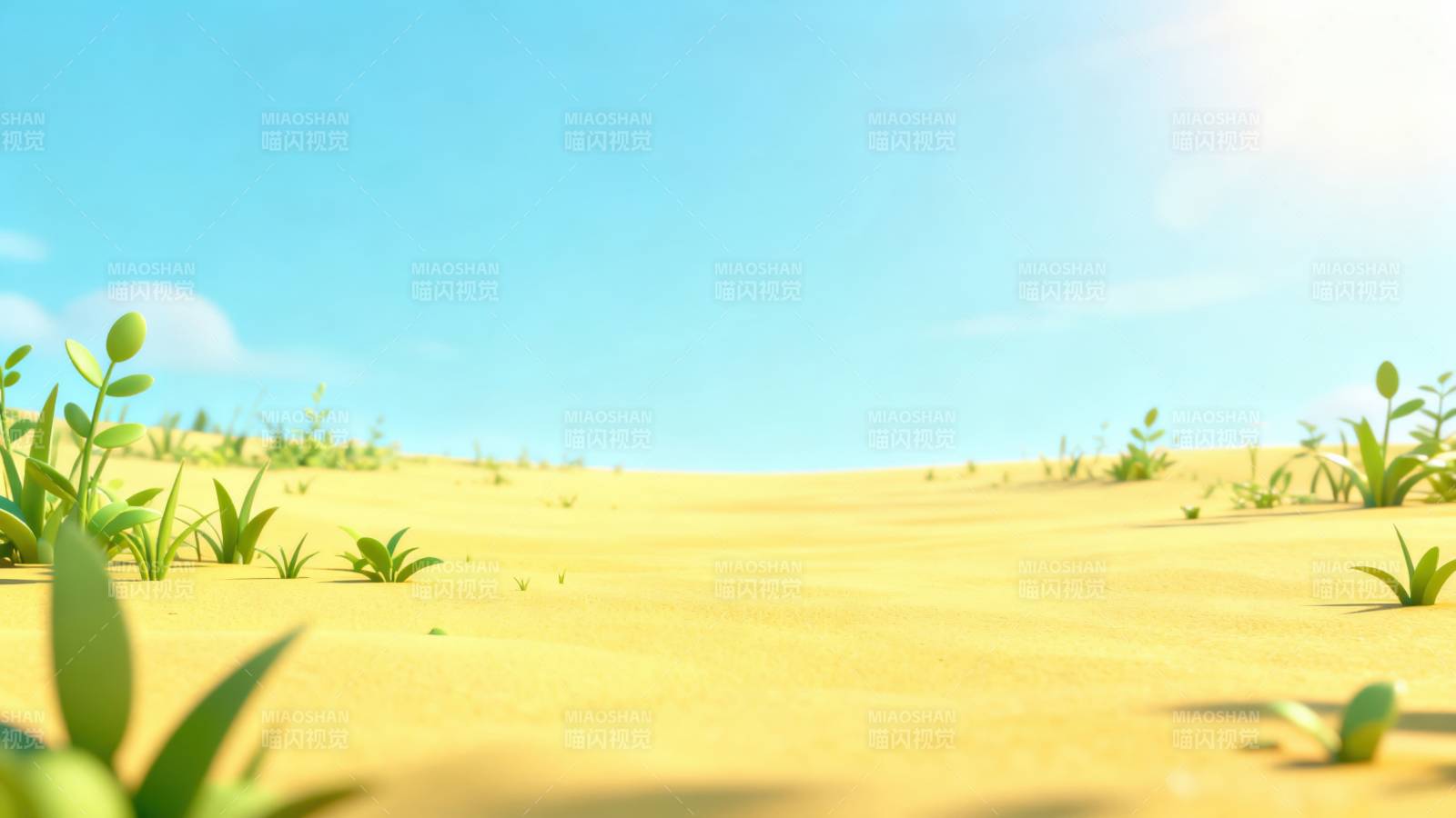 沙漠绿洲生机盎然图片