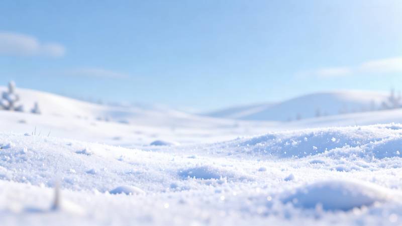 雪地冬日晴空风景图片