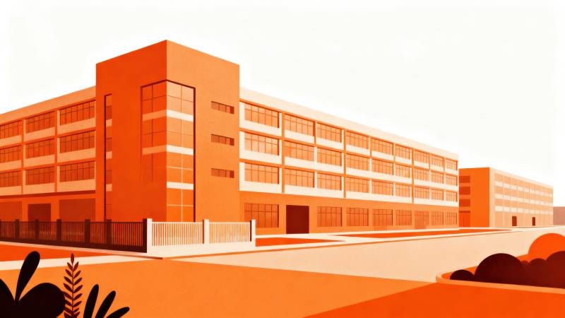 橙色建筑外观设计图片