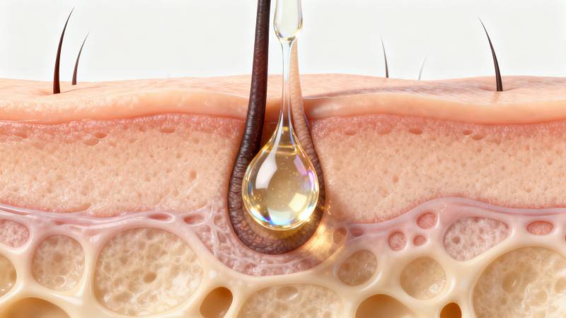 皮肤毛囊与油脂示意图图片