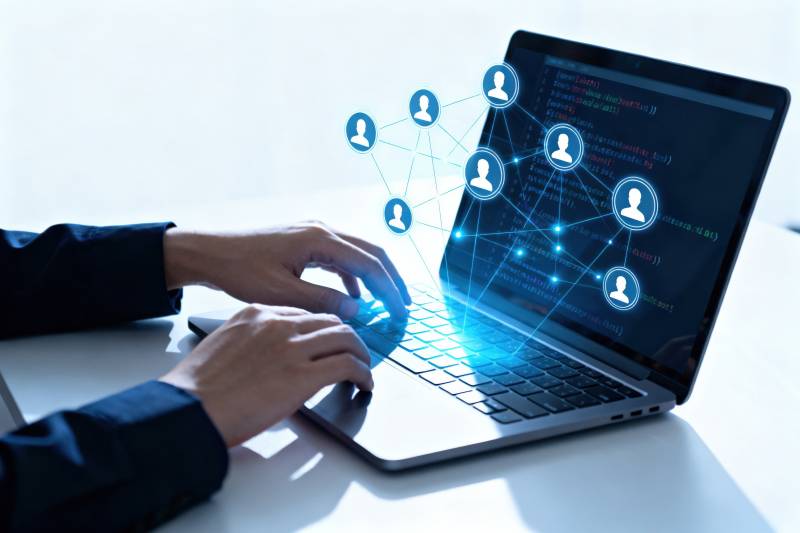 科技网络连接与编程图片