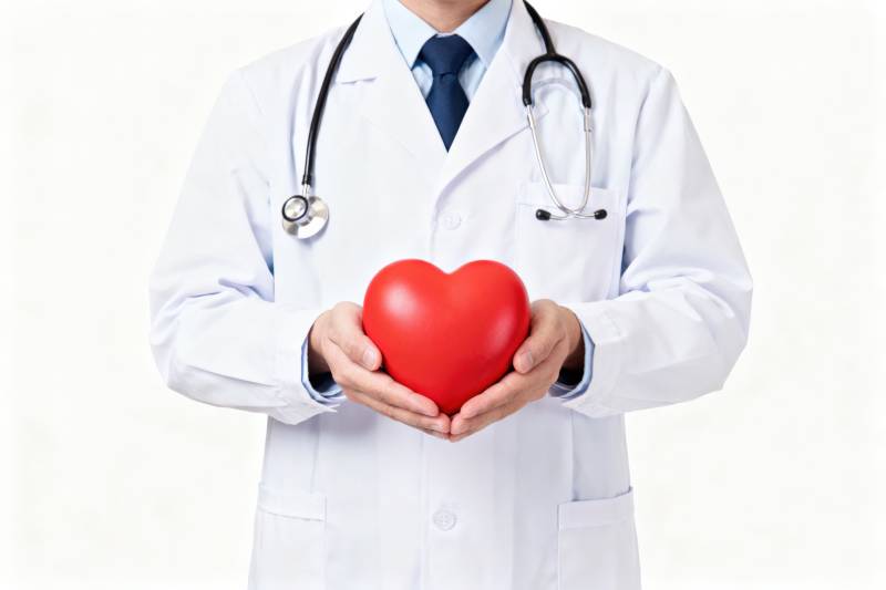 医生手捧红心医疗健康图片