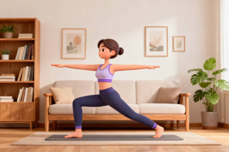 室内瑜伽运动场景图片