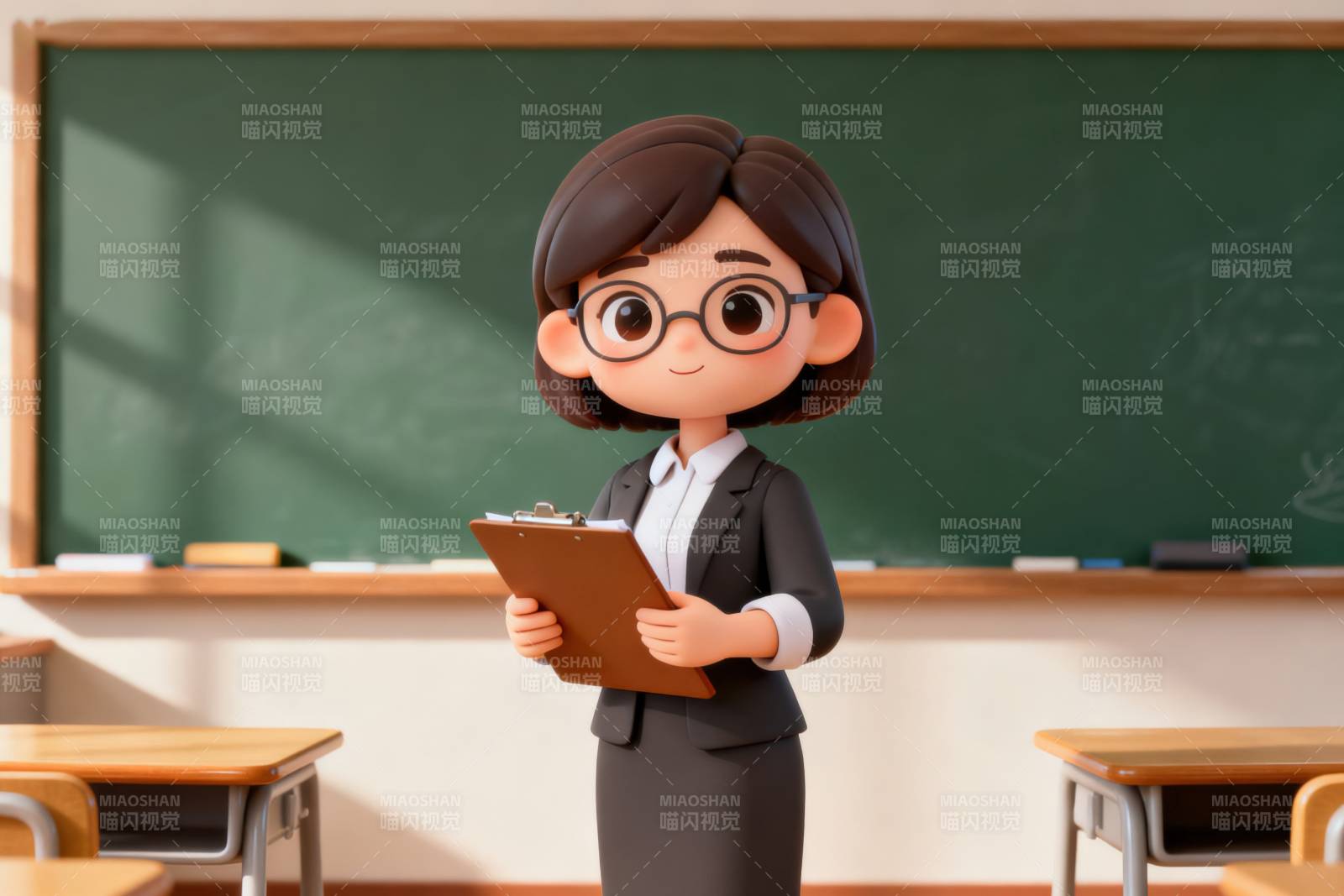 教师课堂黑板前授课图片